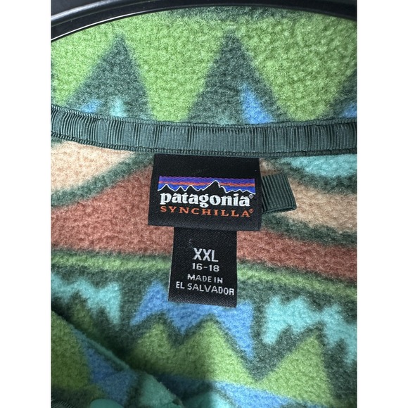 Patagonia Lightweight Synchilla Snap-T Pullover Fleece Aztec XXL Kid or XS Adult - Picture 6 of 11